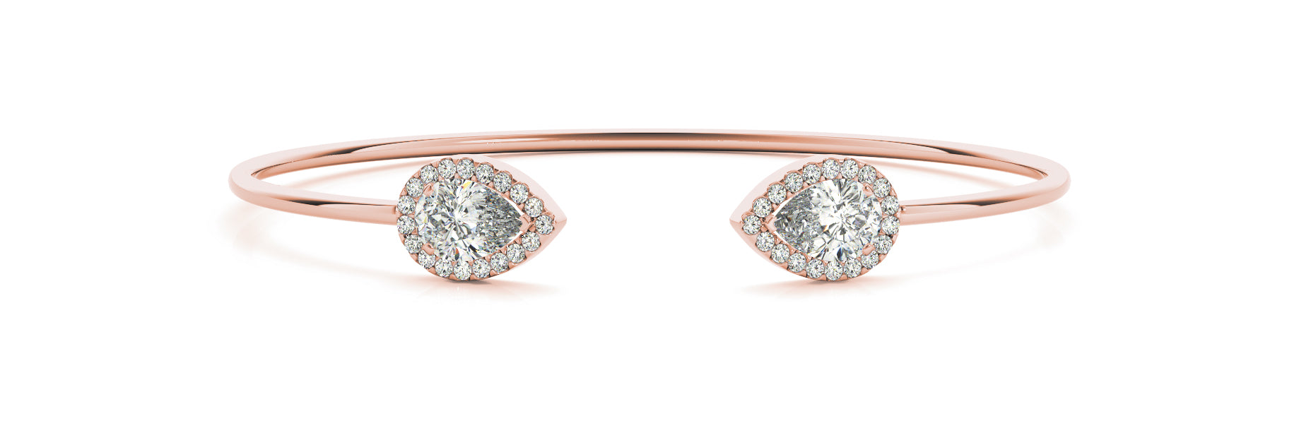 Pear Bangle Fashion Diamond Bracelet · 1.14 ct tw