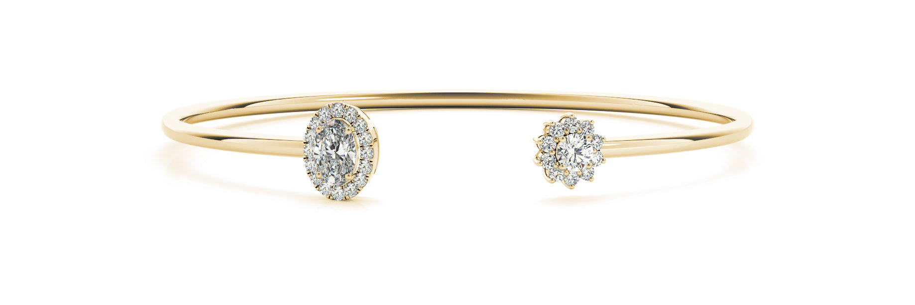 Oval Bangle Fashion Diamond Bracelet · 1.43 ct tw