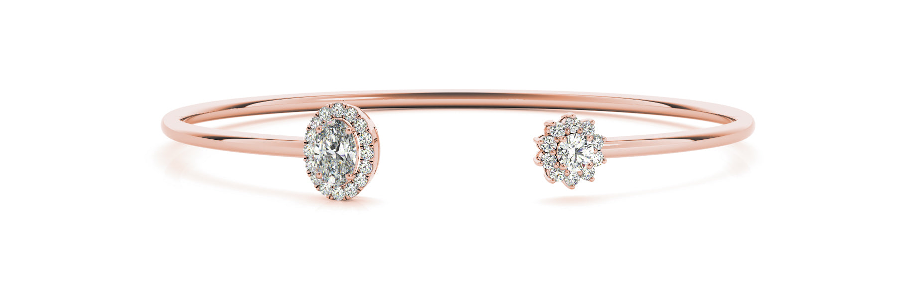 Oval Bangle Fashion Diamond Bracelet · 1.43 ct tw