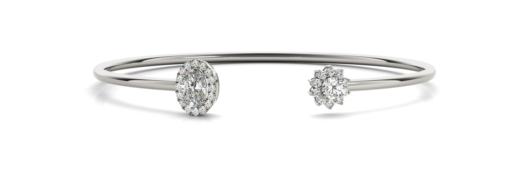 Oval Bangle Fashion Diamond Bracelet · 1.43 ct tw