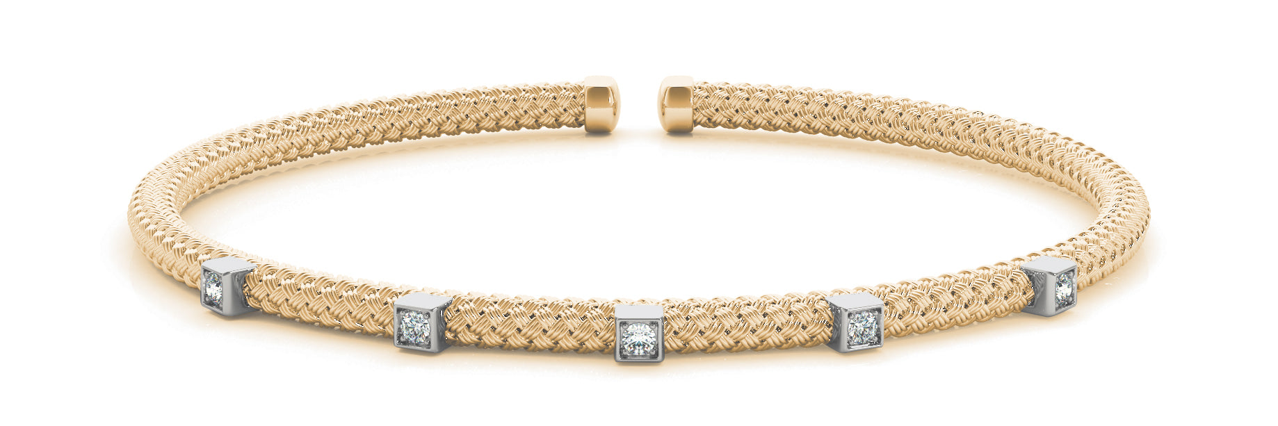 Bangle Italian Made Diamond Bracelet · 0.15 ct tw