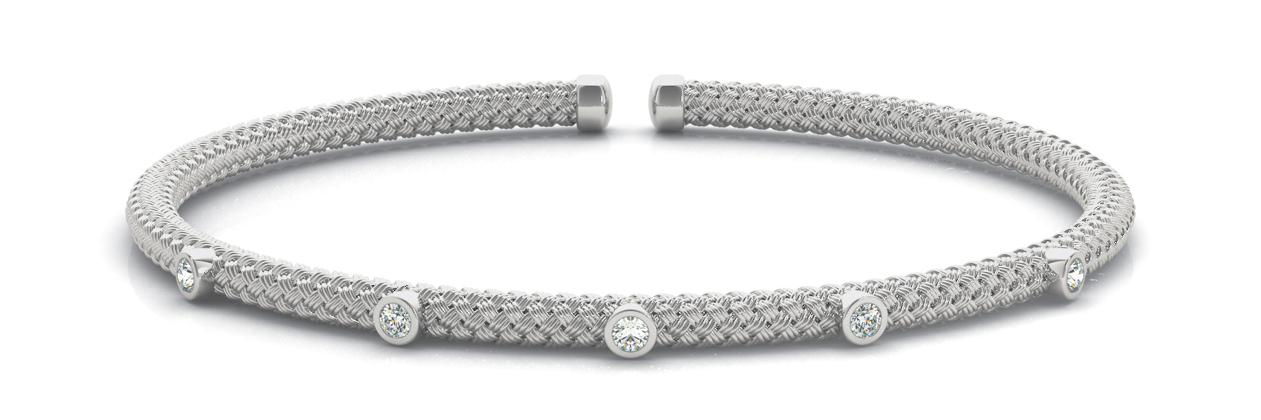Bangle Italian Made Diamond Bracelet · 0.10 ct tw