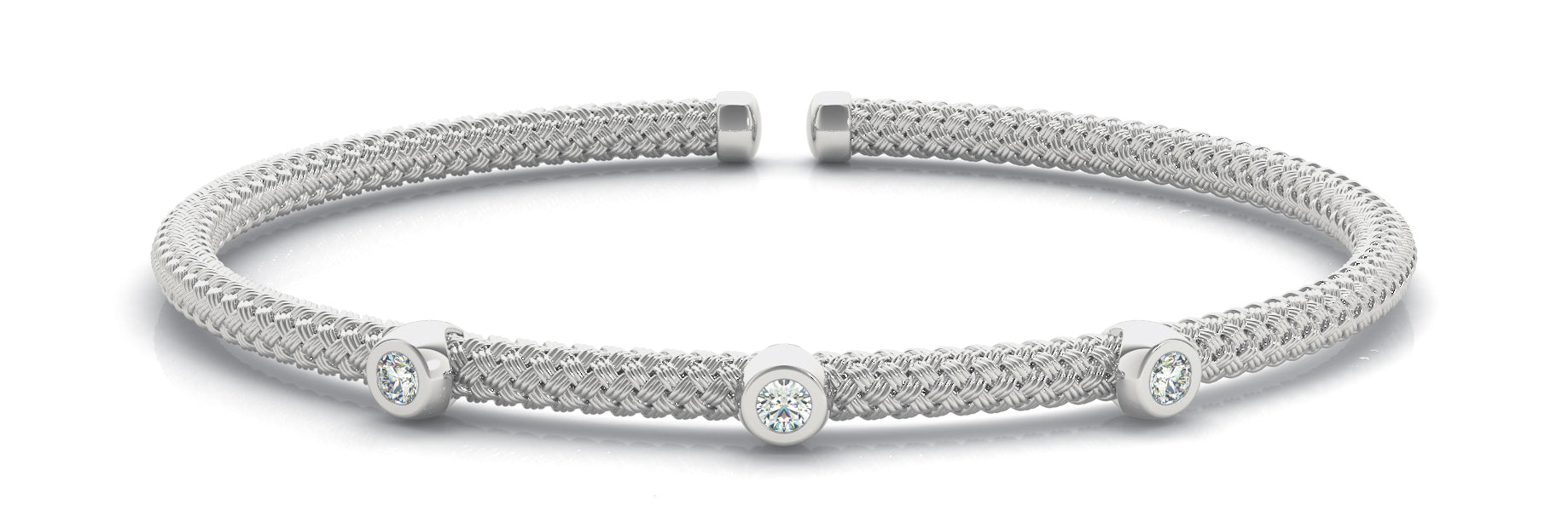 Bangle Italian Made Diamond Bracelet · 0.04 ct tw