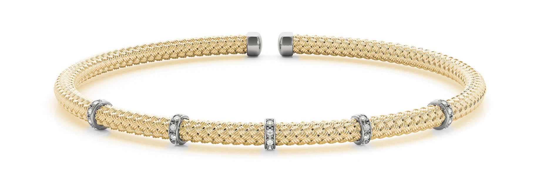 Bangle Italian Made Diamond Bracelet · 0.09 ct tw