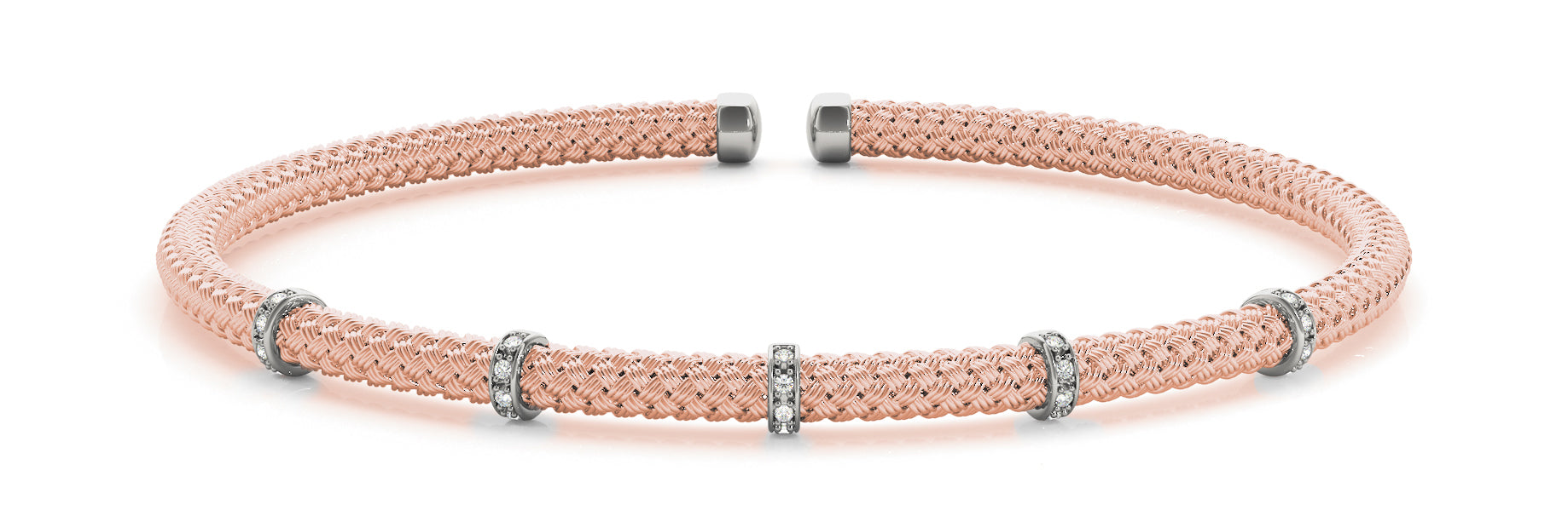Bangle Italian Made Diamond Bracelet · 0.09 ct tw