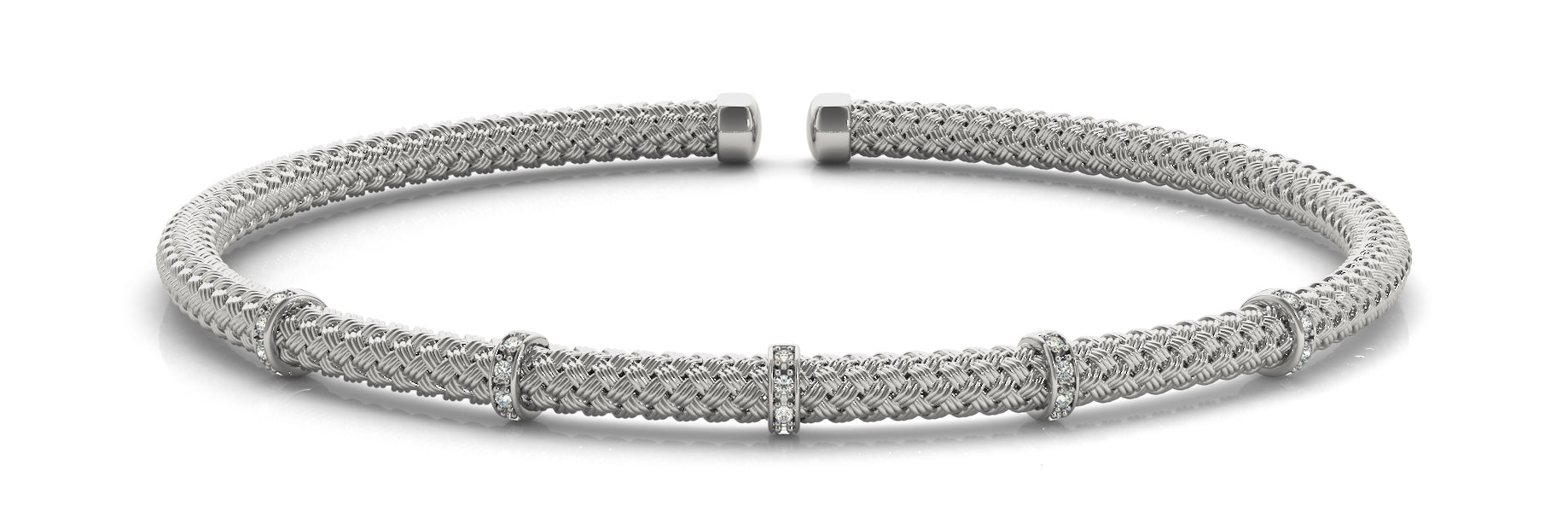 Bangle Italian Made Diamond Bracelet · 0.09 ct tw