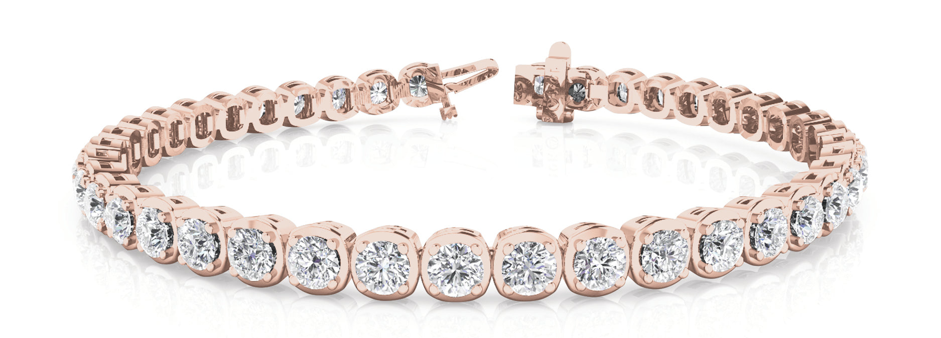Cushion 4prong Underbez Tennis Diamond Bracelet · 3.08 ct tw