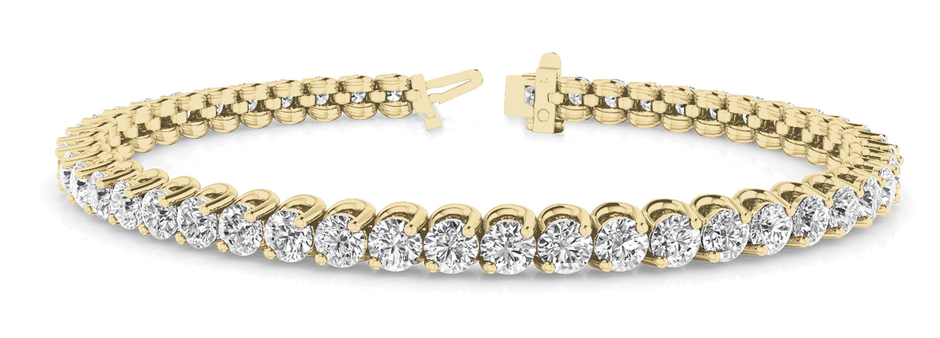 2 Prong Inline Wire Tennis Diamond Bracelet · 6.97 ct tw