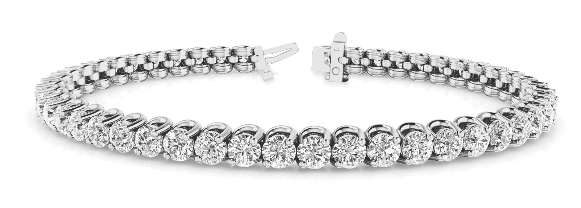 2 Prong Inline Wire Tennis Diamond Bracelet · 8.91 ct tw