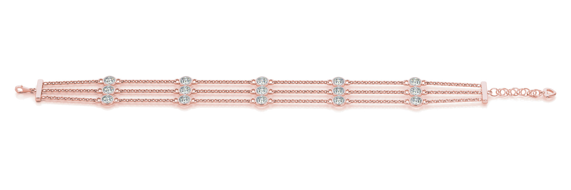 3 Row Diamonds Diamond Bracelet · 3.45 ct tw