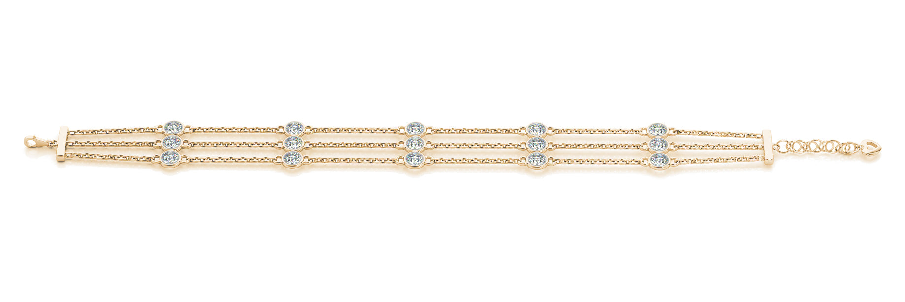 3 Row Diamonds Diamond Bracelet · 3.00 ct tw