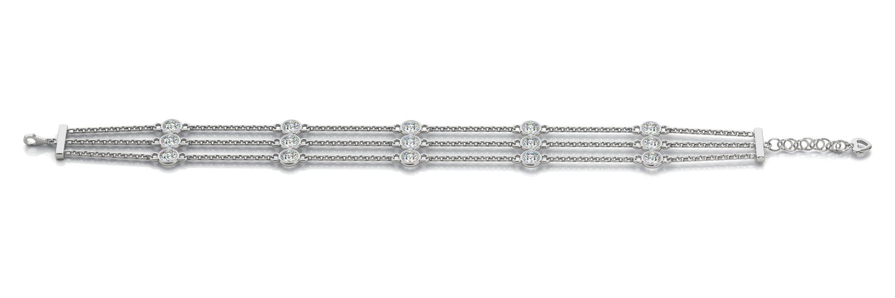3 Row Diamonds Diamond Bracelet · 3.45 ct tw