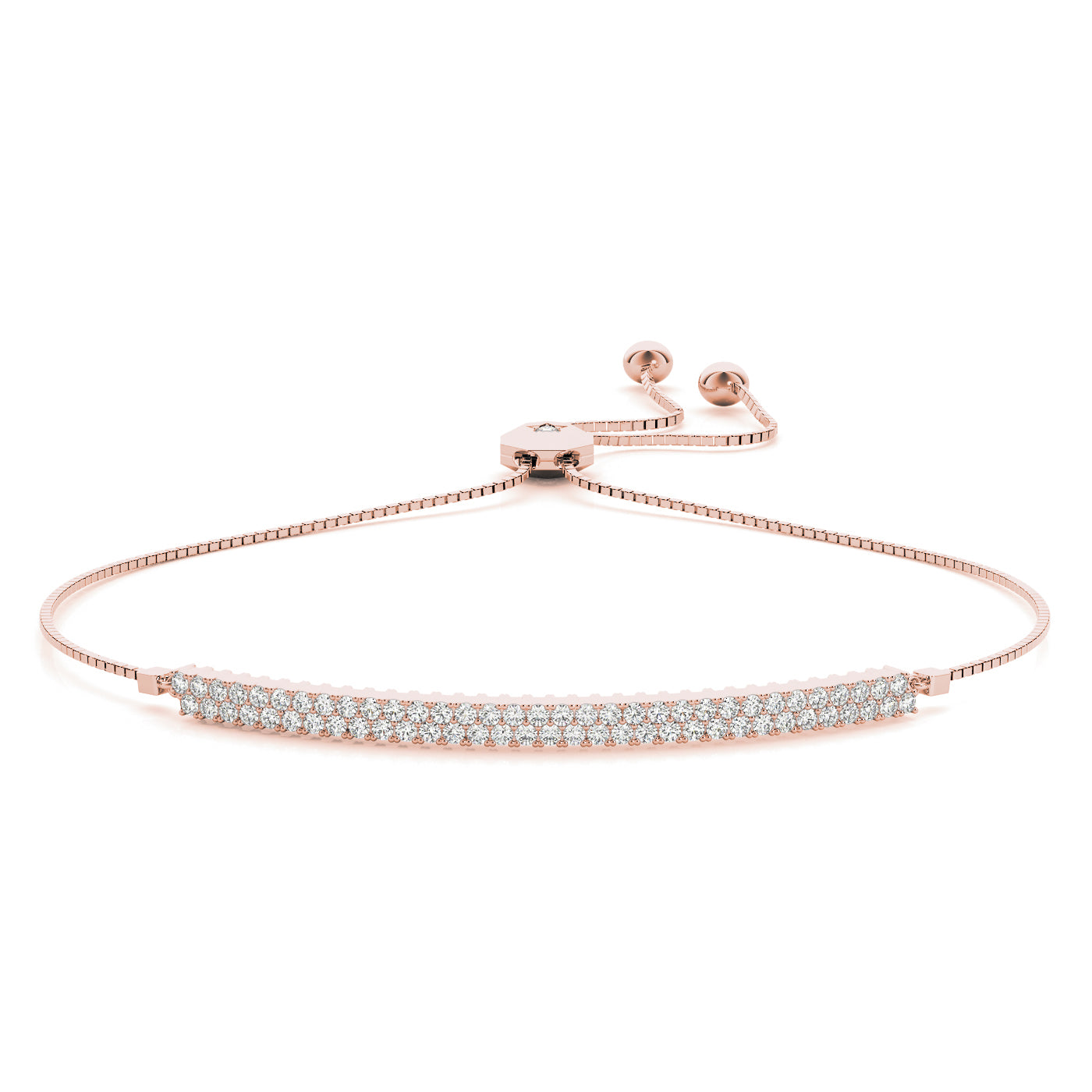 2 Row Adjustable Diamond Bracelet · 0.53 ct tw