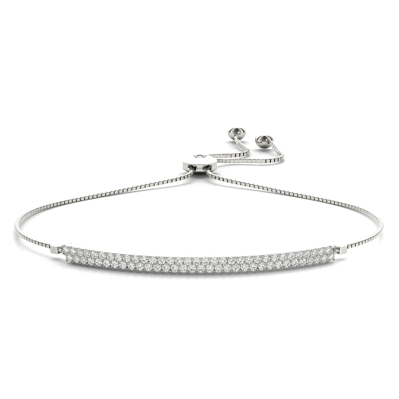 2 Row Adjustable Diamond Bracelet · 0.53 ct tw