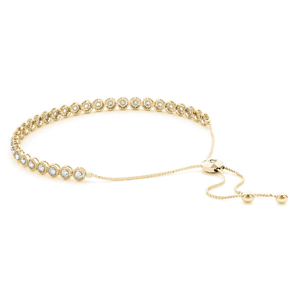 Milgrain Adjustable Diamond Bracelet · 0.96 ct tw