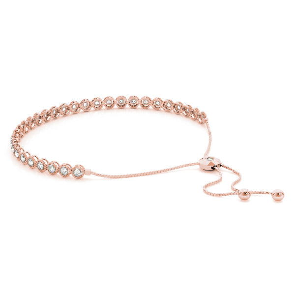 Milgrain Adjustable Diamond Bracelet · 0.96 ct tw