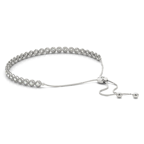 Milgrain Adjustable Diamond Bracelet · 0.96 ct tw