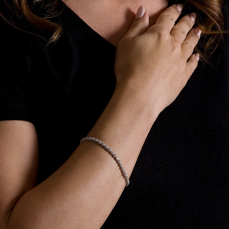 Milgrain Adjustable Diamond Bracelet · 0.96 ct tw