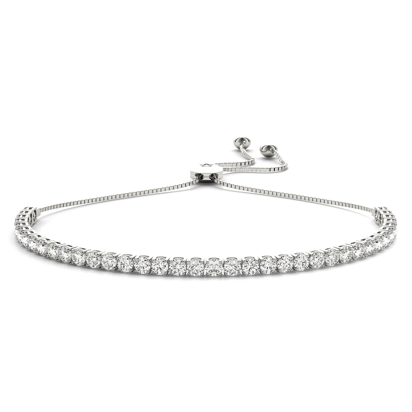 In-Line Adjustable Tennis Diamond Bracelet · 3.63 ct tw