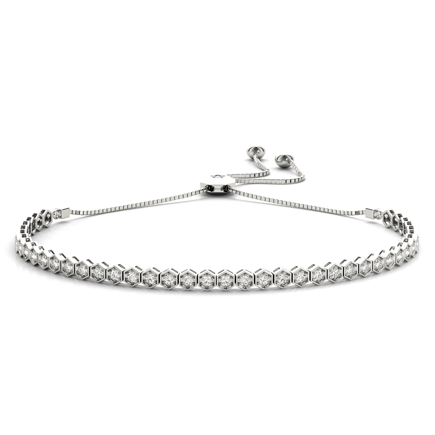 Adjustable Tennis Diamond Bracelet · 0.66 ct tw