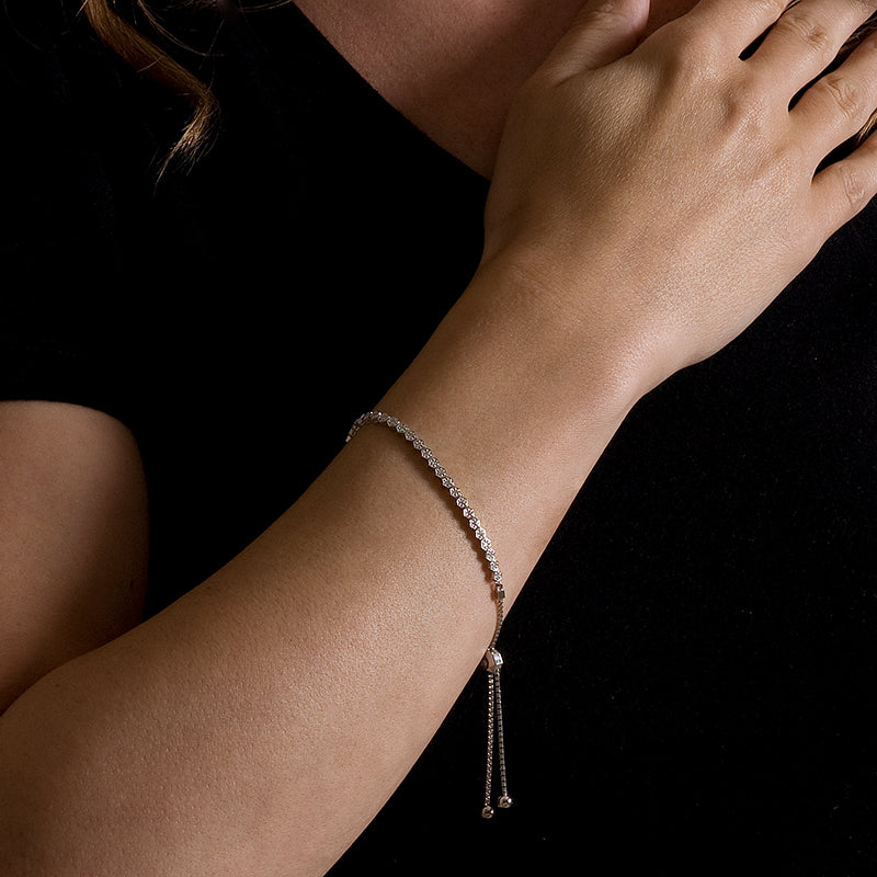 Adjustable Tennis Diamond Bracelet · 0.66 ct tw