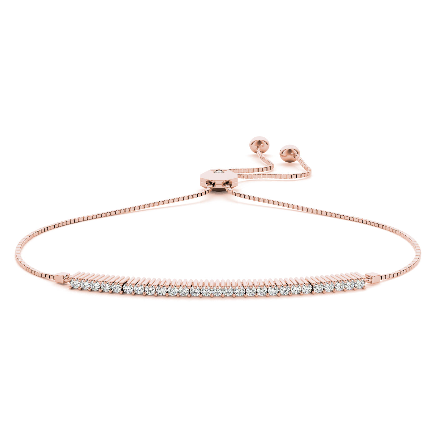 14kw Diamond Adjustable Bracelet · 0.37 ct tw