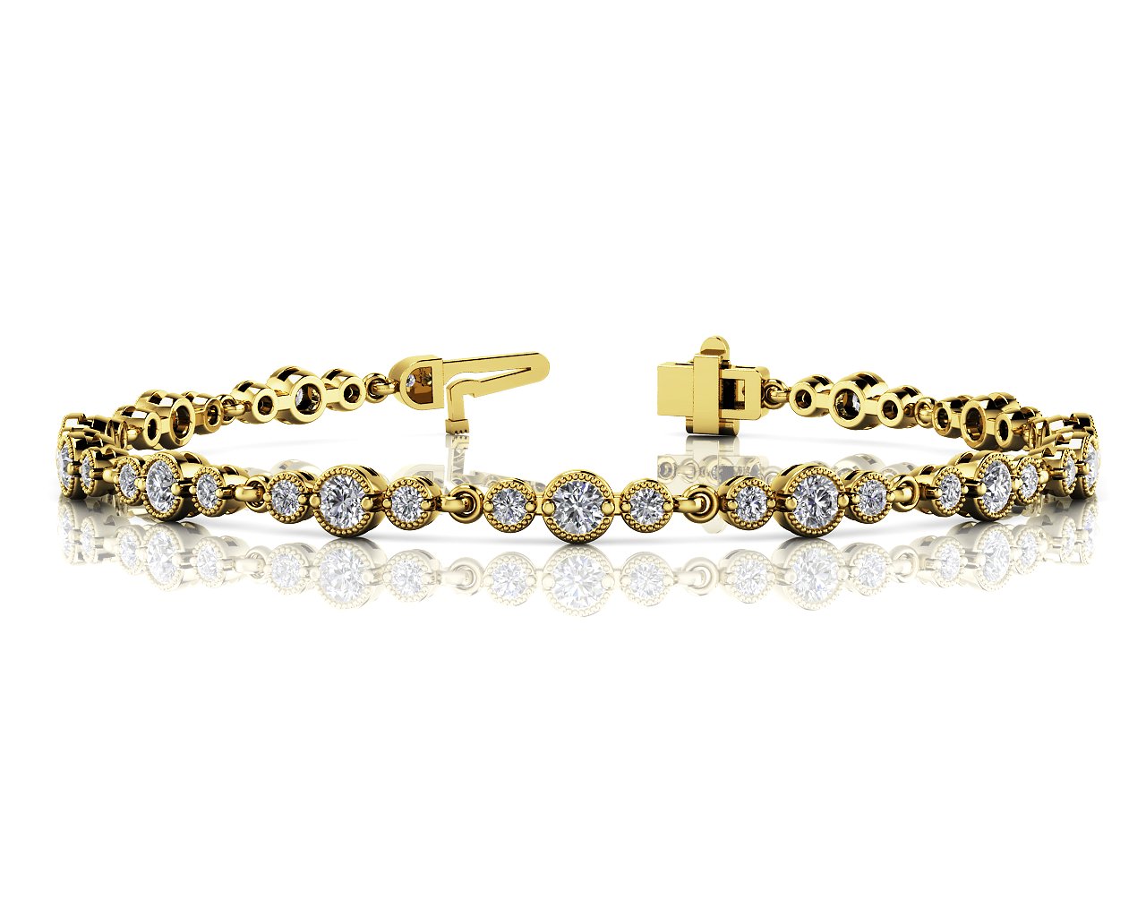 With Milgrain Diamond Bracelet · 2.45 ct tw