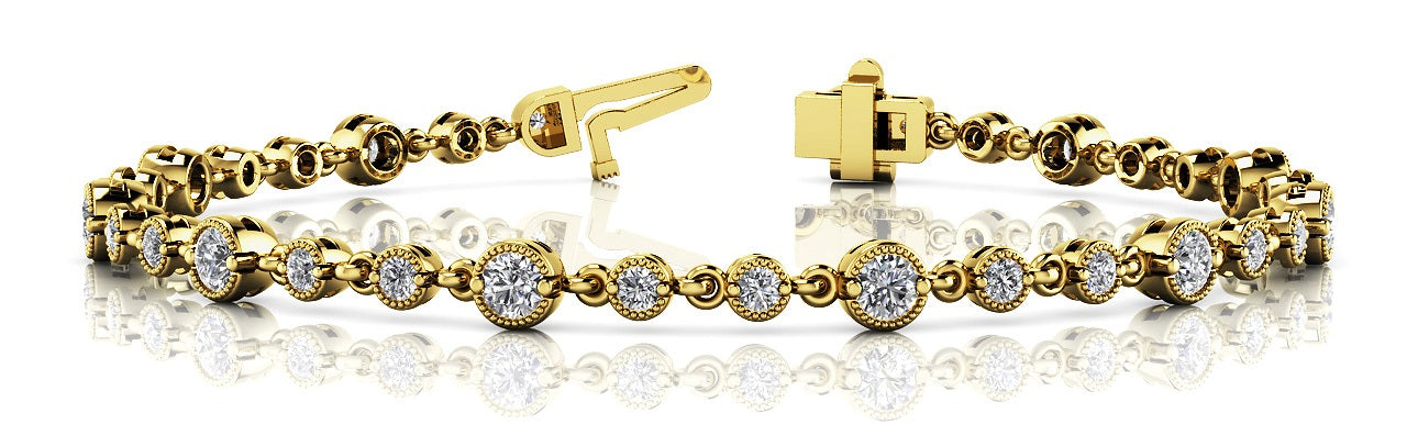 With Milgrain Diamond Bracelet · 2.45 ct tw