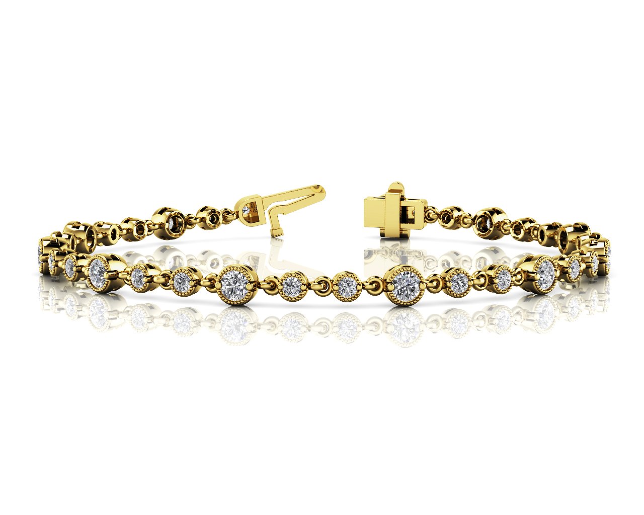 With Milgrain Diamond Bracelet · 2.10 ct tw