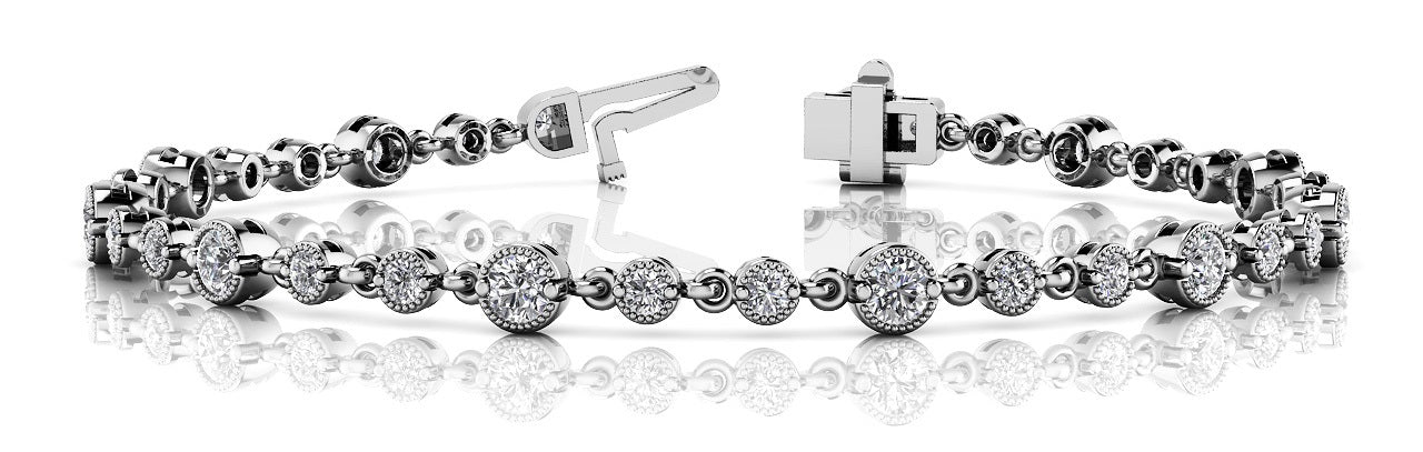 With Milgrain Diamond Bracelet · 2.10 ct tw