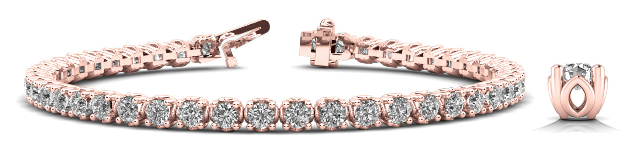 4 Prong Inline Diamond Bracelet · 7.20 ct tw