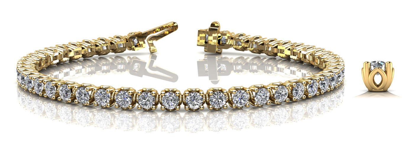 4 Prong Inline Diamond Bracelet · 3.18 ct tw