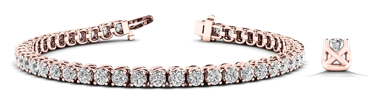 4 Prong Inline Diamond Bracelet · 6.72 ct tw