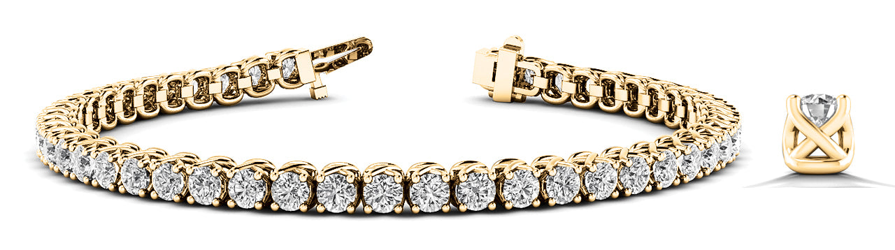 4 Prong Inline Diamond Bracelet · 4.93 ct tw