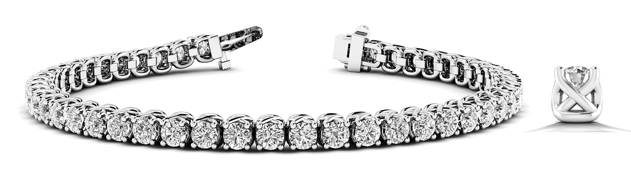 4 Prong Inline Diamond Bracelet · 9.25 ct tw