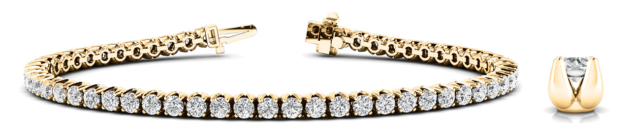 4 Prong Inline Diamond Bracelet · 4.88 ct tw