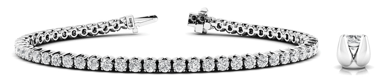 4 Prong Inline Diamond Bracelet · 10.25 ct tw