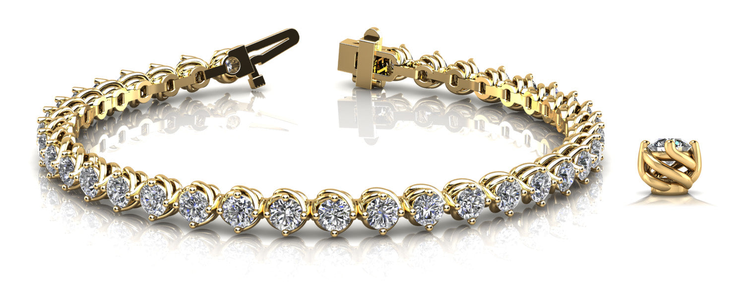 4 Prong In-Line Tennis Diamond Bracelet · 3.99 ct tw