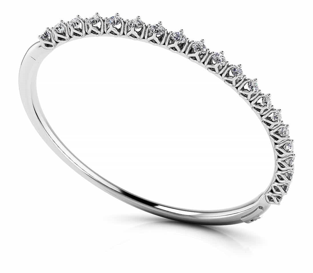 4 Prong Bangle Diamond Bracelet · 2.10 ct tw