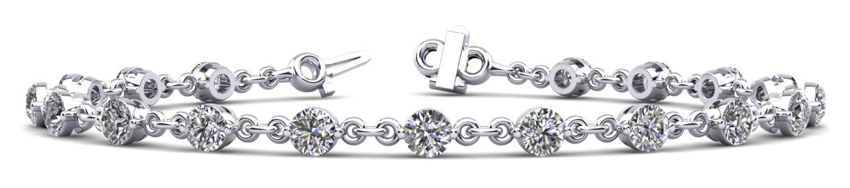 Under-clasp -single Prong Diamond Bracelet · 2.31 ct tw