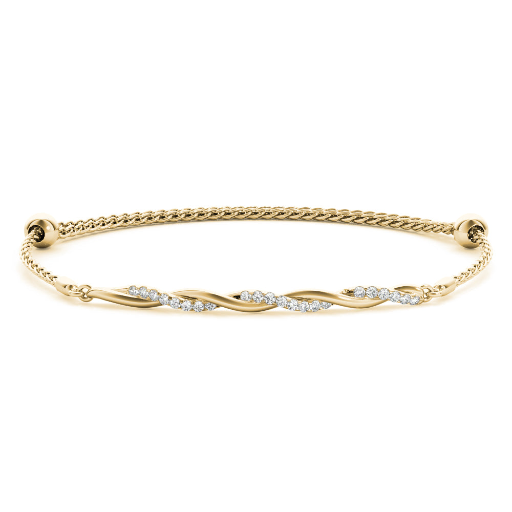 Diamond Gold Twist Bracelet · 0.22 ct tw