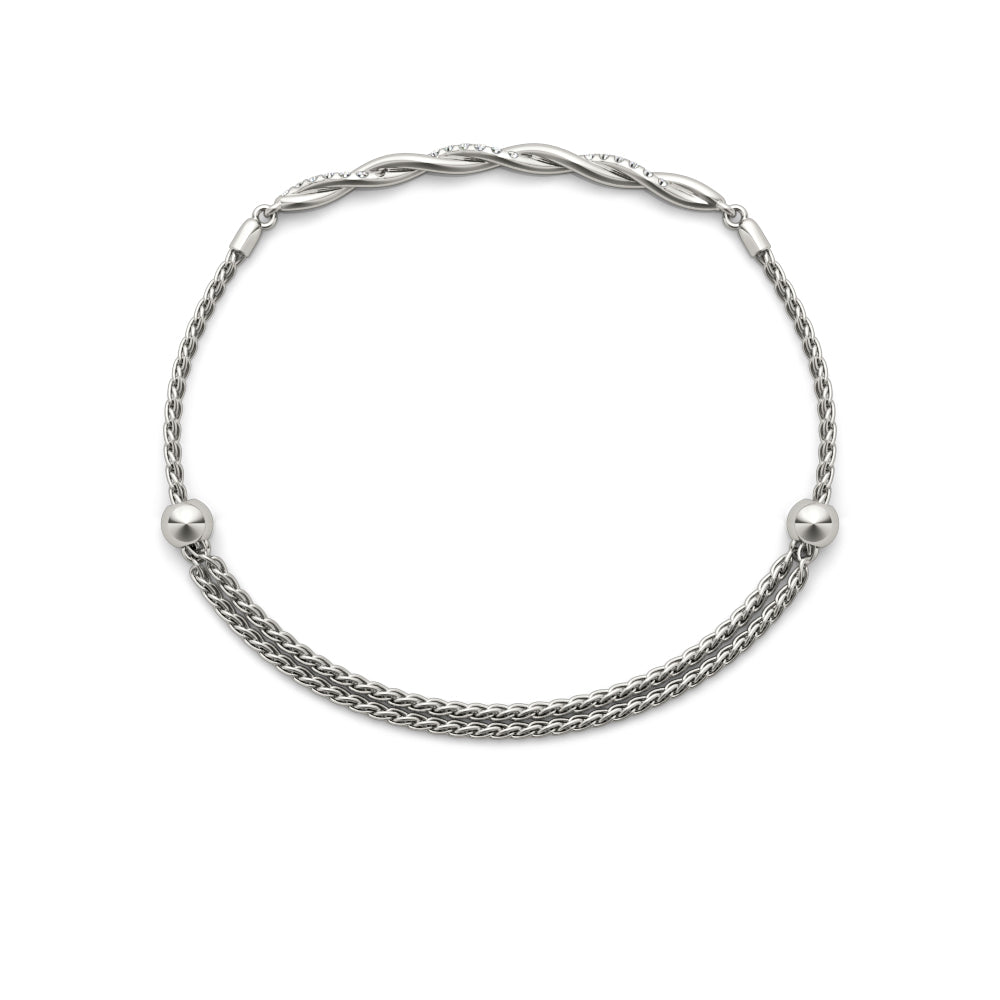 Diamond Gold Twist Bracelet · 0.22 ct tw