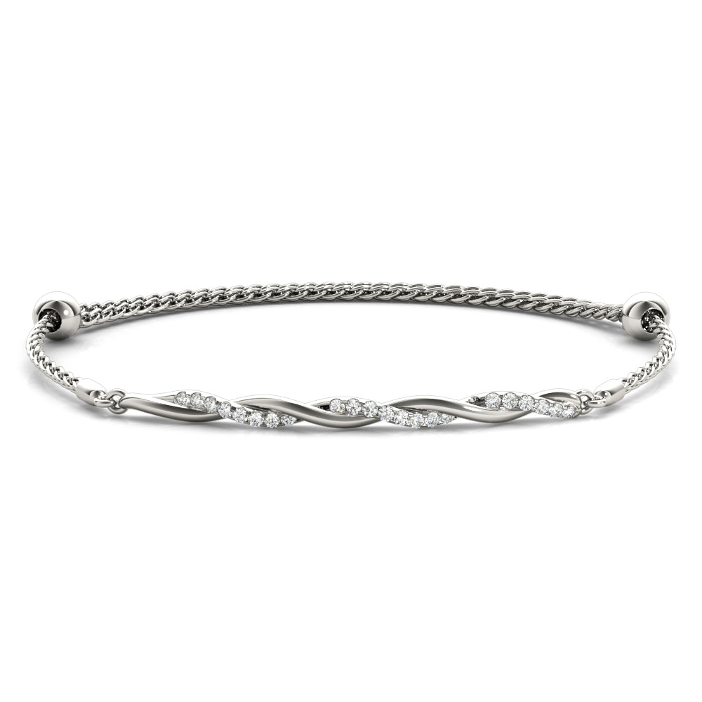 Diamond Gold Twist Bracelet · 0.22 ct tw