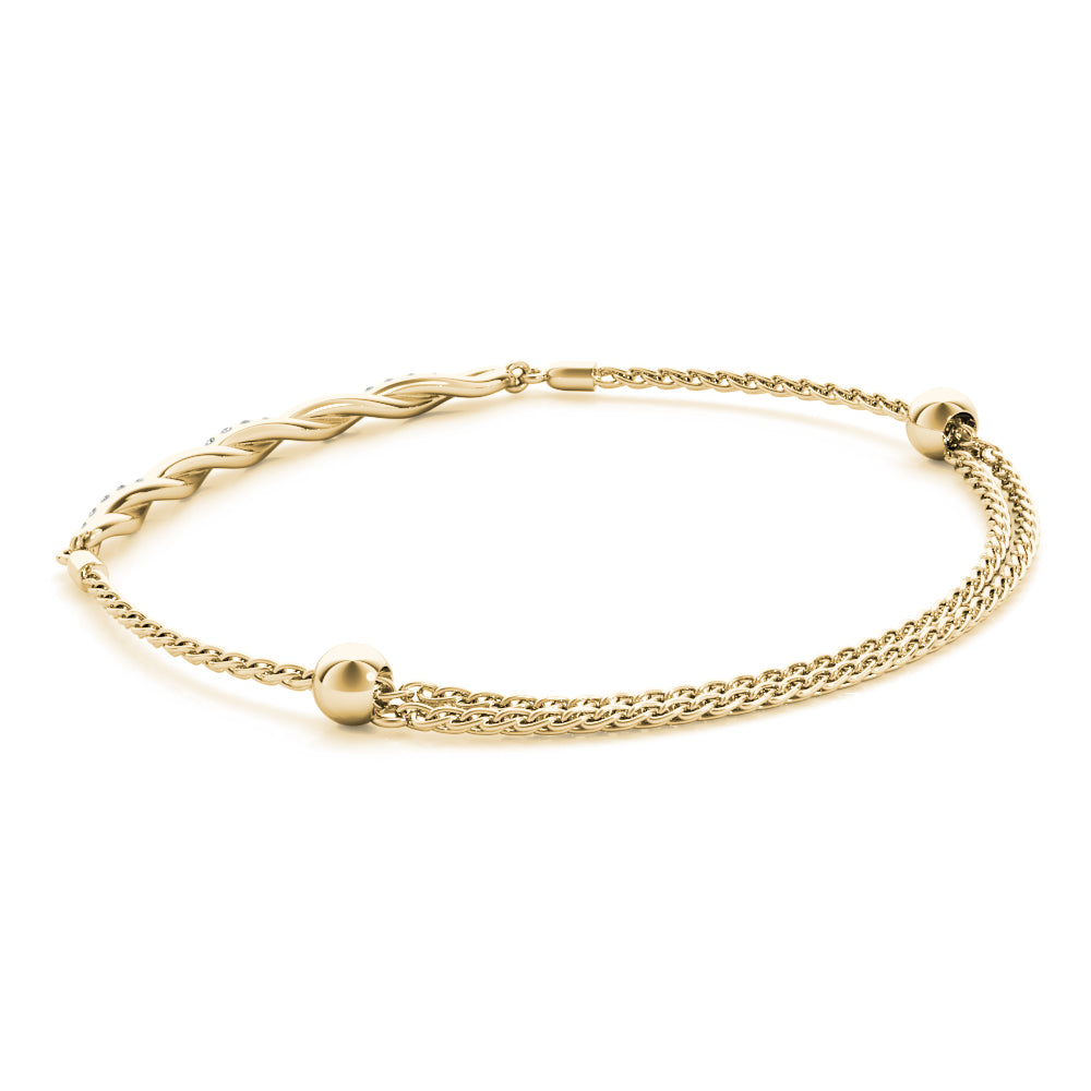 Diamond Gold Twist Bracelet · 0.22 ct tw