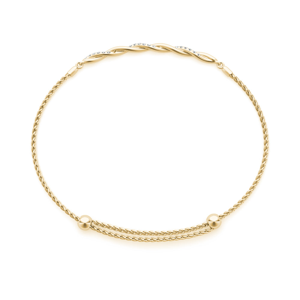 Diamond Gold Twist Bracelet · 0.22 ct tw