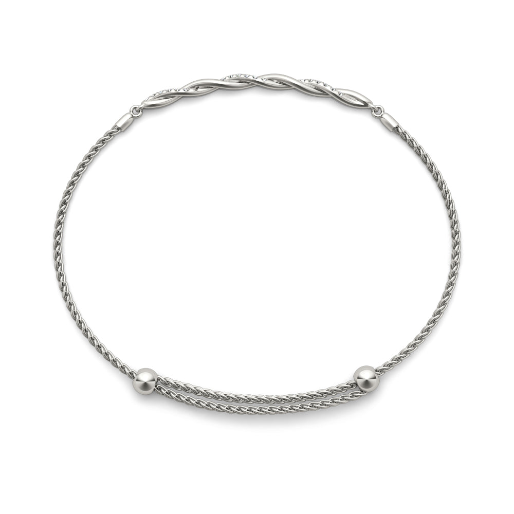 Diamond Gold Twist Bracelet · 0.22 ct tw