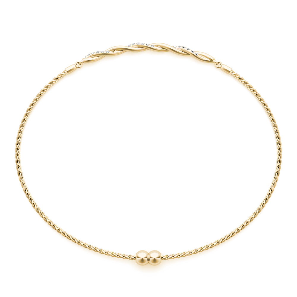 Diamond Gold Twist Bracelet · 0.22 ct tw