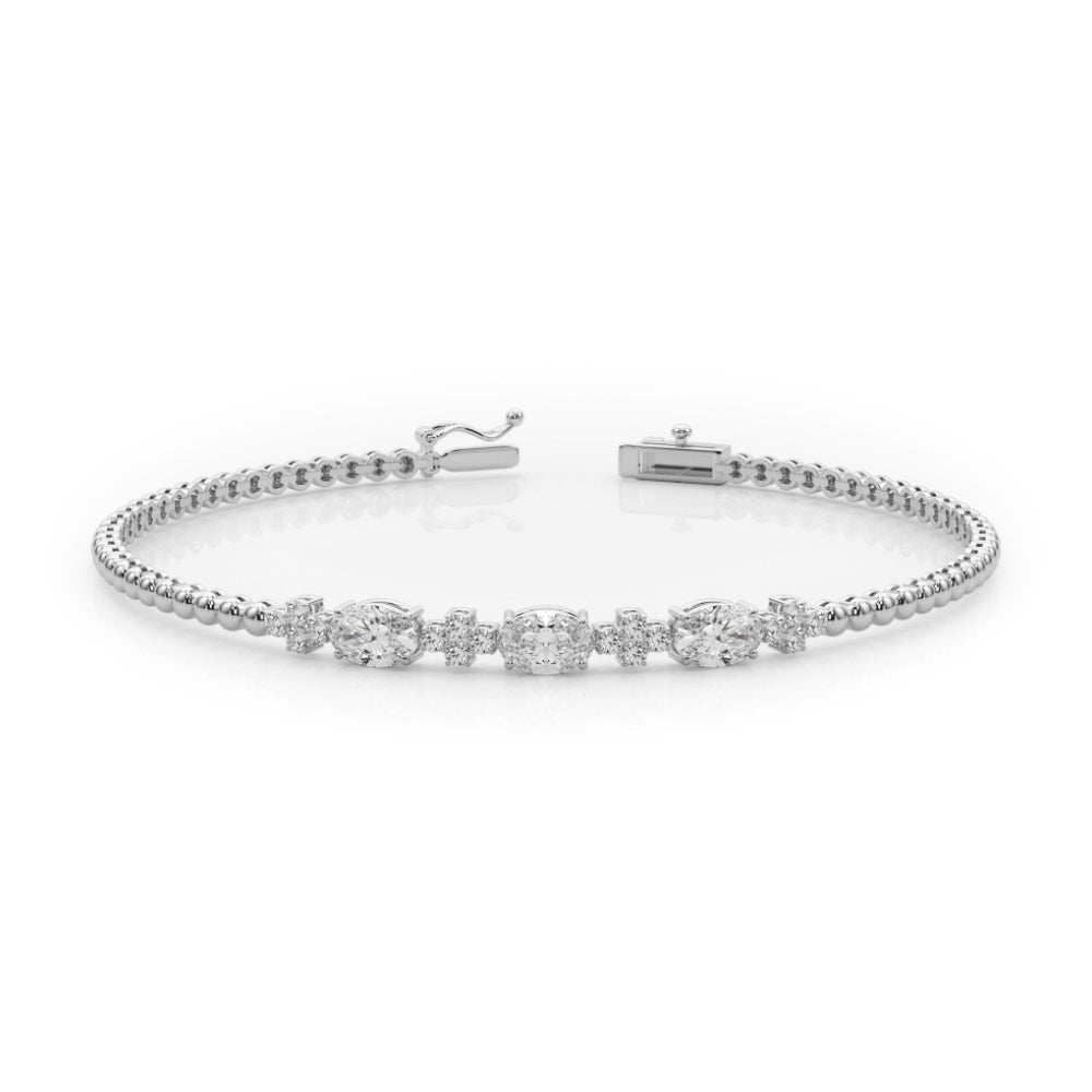 Oval With 3 Stones Diamond Bracelet · 1.46 ct tw