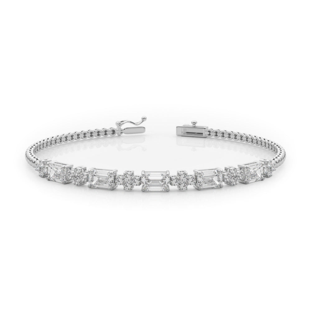 Emerald Cut With 5 Stones Diamond Bracelet · 1.55 ct tw
