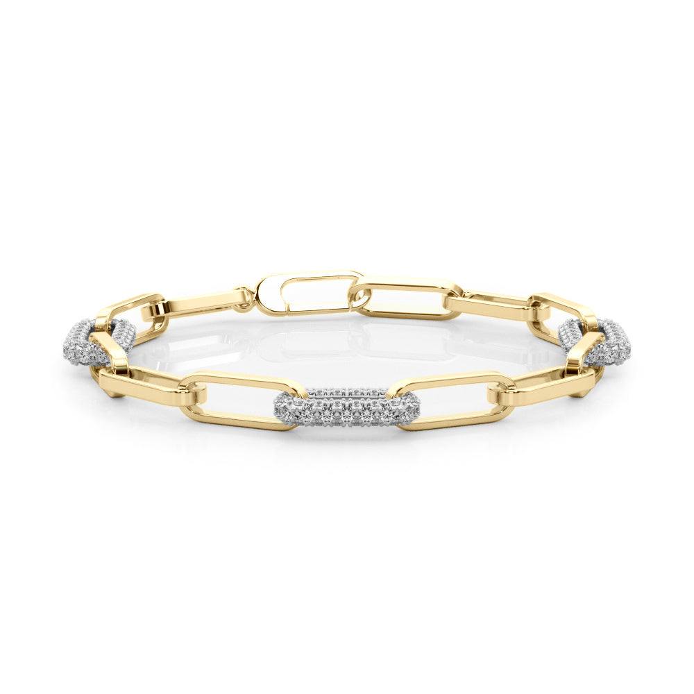 Paper Clip Diamond Bracelet · 1.12 ct tw